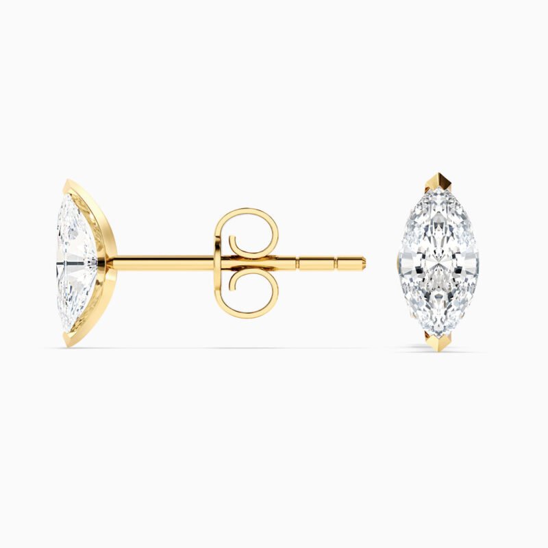 Marquise Cut Lab Grown Stud Diamond Earrings